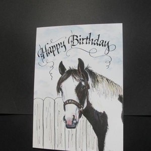 Pinto Horse Birthday Card, Western Horse Birthday Card, Birthday Horse card image 4