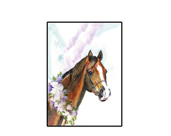 Beautiful Quarter Horse Card, Birthday Horse Card, All Occasion Horse Card