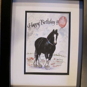 Clydesdale Birthday Horse Card, Draft Horse Birthday card image 4
