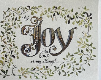 Joy print, Inspirational Bible verse print