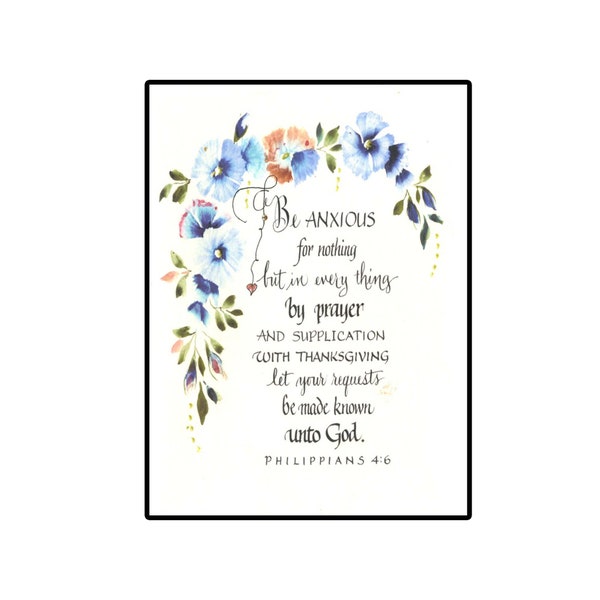 Beautiful Christian Card, Philippians card, Scripture Card