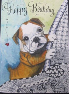 Old English Co. - Tarjeta Divertida De Cumpleaños Para Perro, Tarjeta De Broma "Love And Licks" Para Dueño De Perro, Sobre Interior En Blanco