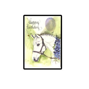 Carte Danniversaire Happy Birthday Horse Card Bay Horse Etsy Canada