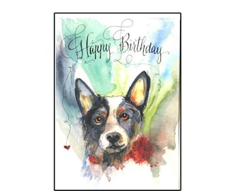 Handmade Unique Dog Happy Birthday Card