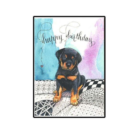 happy birthday with rottweiler