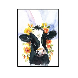 Carte De Vache De Joyeux Anniversaire Carte De Vache Etsy
