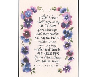 Christian Condolence Card, Sympathy Card, Biblical Encouragement Card