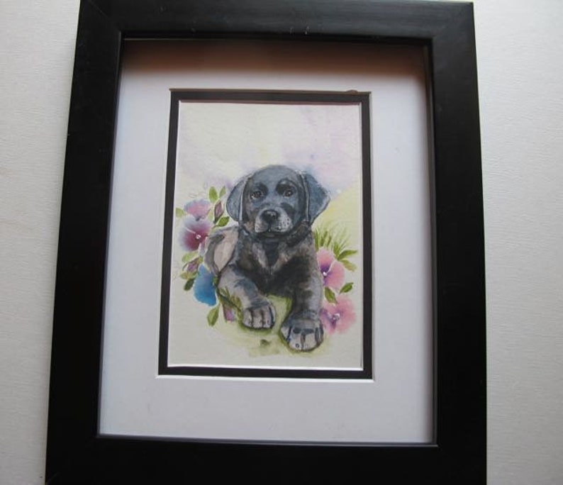 Greeting Card, Labrador Retriever Greeting Card, Lab with Flowers card image 7