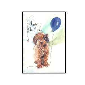 Goldendoodle Greeting Card, Cute Goldendoodle puppy card