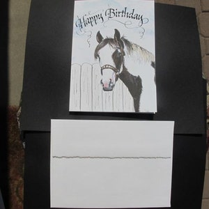 Pinto Horse Birthday Card, Western Horse Birthday Card, Birthday Horse card image 2