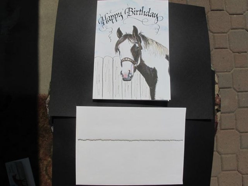 Pinto Horse Birthday Card, Western Horse Birthday Card, Birthday Horse card image 2
