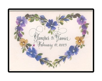 Wedding Gift Card, Wedding Keepsake card, Personalized wedding Card