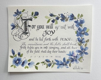 Bible scripture print, Framable Bible verse