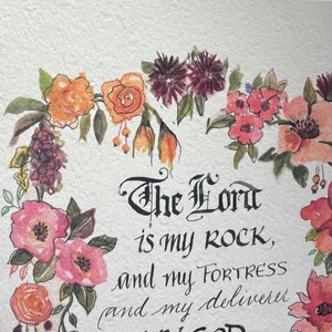 Beautiful Floral Scripture Card, Inspirational Bible Verse image 4