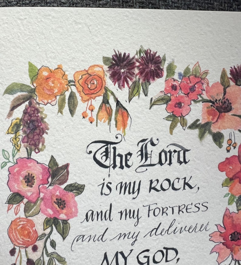 Beautiful Floral Scripture Card, Inspirational Bible Verse image 4