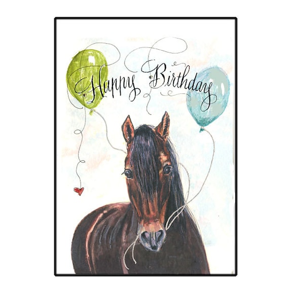 Carte anniversaire cheval joyeux anniversaire  Carte anniversaire cheval,  Carte anniversaire humoristique, Anniversaire cheval