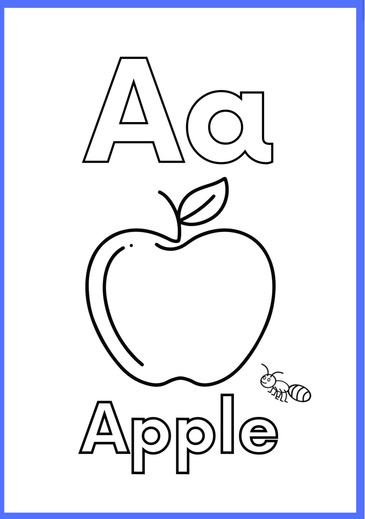 ABC - Alphabet Colouring Book, Educational Printable, Kids Colouring ...