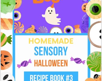 Halloween Kids Sensory Recipe Book: Slime, Dough, & More (Digital Download)