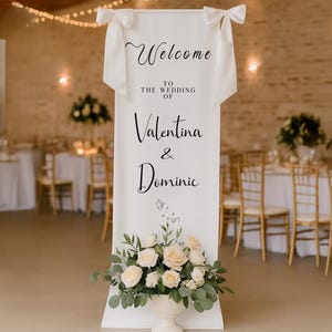 Custom Fabric Welcome Banner: Personalized Wedding, Birthday, or Party Sign