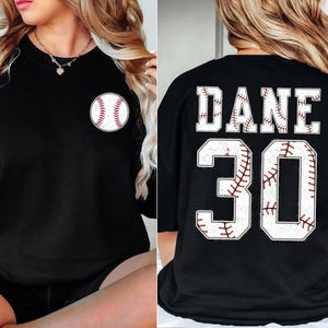 Baseball Shirt With Custom Number And Name, Sports Shirt, Baseball Mom Tees, Custom Baseball Gifts, Baseball Team Shirt