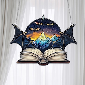 Night Court Acrylic Window Hanging, Fantasy Bookish Ornament, Book Acrylic Book Decor, Gift for Book Lovers, Night Court Book Reader Gift