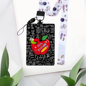 Zusammensetzung Buch Lehrer Ausweishalter, Geschenke für Lehrer, Back To School Geschenk, Benutzerdefinierte Ausweishalter, Schlüsselband Zubehör, Lehrer Wertschätzung