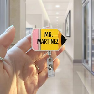 Carretel de crachá de professor, Carretel de crachá de professor personalizado, Carretel de crachá de agradecimento a professores, agradecimento a professores, presente para professores, volta às aulas