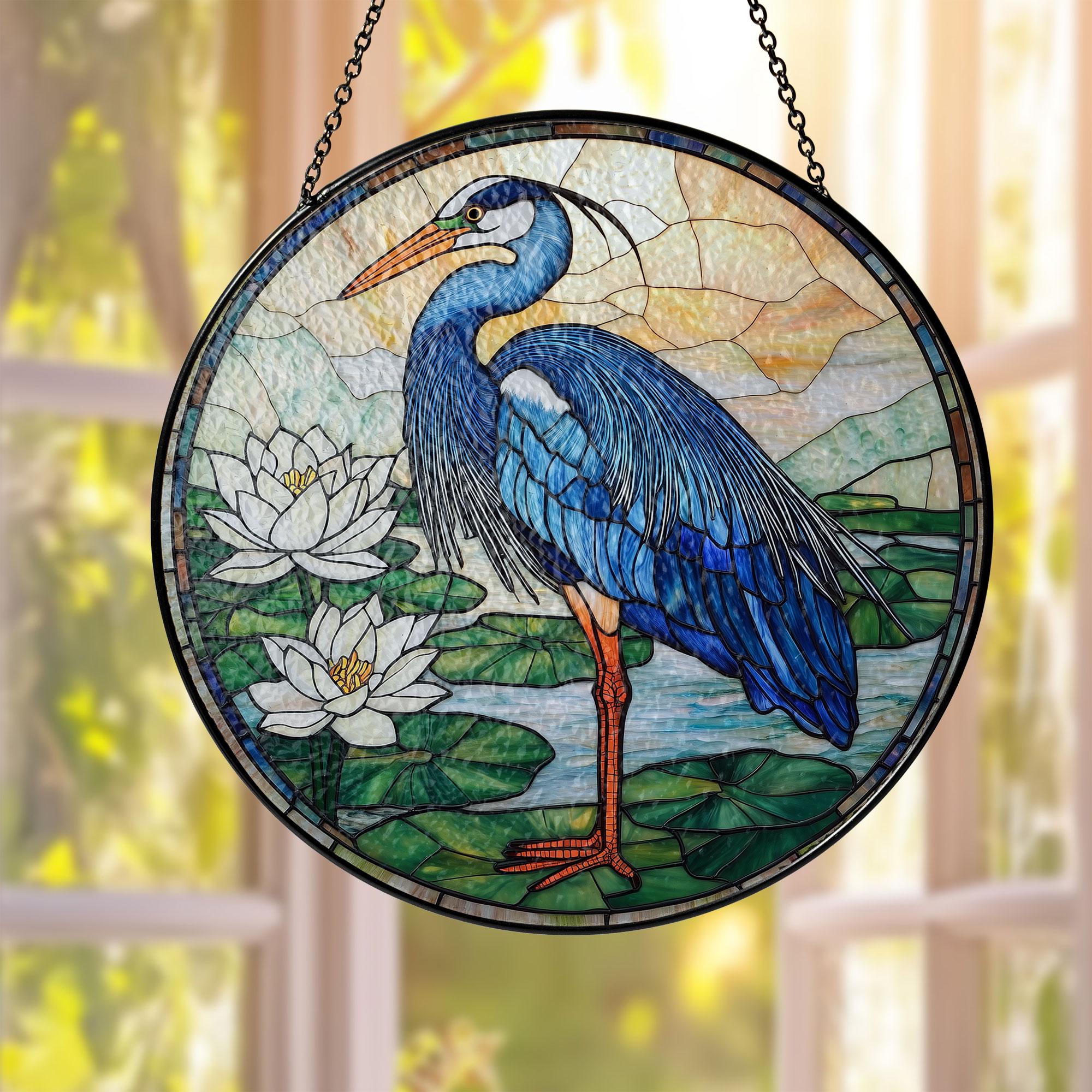 PLIGREAT Chat Peint Taché Suncatcher Fenêtre Wall Art