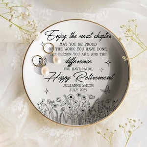 Retirement Gift For Women, Retirement Dish, Never Forget The Difference You Have Made, Farewell Gift For Coworker, Retirement Friend Gifts