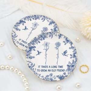 Personalisierte Schmuckschale Geschenke für Besties, BFF, Soul Sister, wenn Besties Blumen wären, würde ich Sie auswählen, benutzerdefinierte Geburtsmonat Blume mit Name