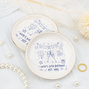 The Summer I turned Thirty Birthday Ring Dish, 30th, 40th, 50th Birthday Personalized Ring Dish, Beach Coastal Birthday Party Favors