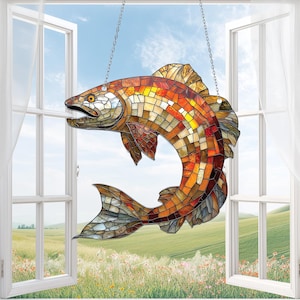 Bass Fisch Acryl hängen, Angeln Dad Wohnkultur, Fischer Geschenk, Angeln Geschenk für Mann, Mann Höhle Dekor Geschenk, Ruhestand Papa Geschenke