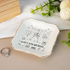 The Summer I Turned Thirty Birthday Jewelry Dish, Custom Birthday Jewelry Dish, 30th Birthday Jewelry Tray, Birthday Gift, Gift For Friends