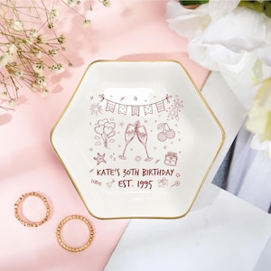 The Summer I Turned Thirty 30th Birthday Ring Dish, 30th Birthday Gift For Her, Custom Beach Birthday Party Favors