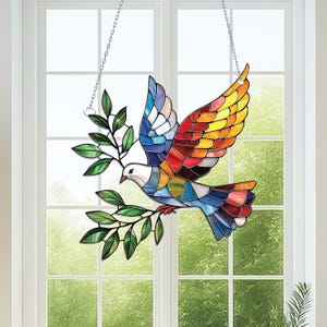 Dove Acrylic Window Hanging, Gift for Bird Lovers, Gift for Dove Lovers, Peace Dove Home Decor, Dove Ornament, Peace Gifts, Dove Ornament