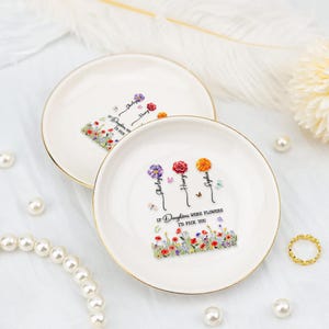 Personalisierte Blumen Ring Schale mit Namen, wenn Töchter Blumen wären, würde ich dich auswählen - individuelles Geschenk für Mutter, Oma, Geburtstag, besonderes Andenken
