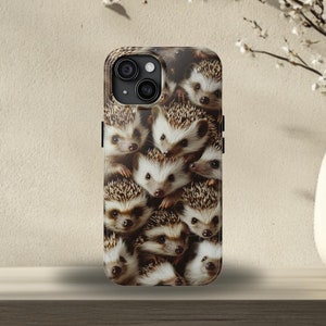 Cute Hedgehog Phone Case, Hedgehogs Phone Cover, Gift for Hedgehog ...