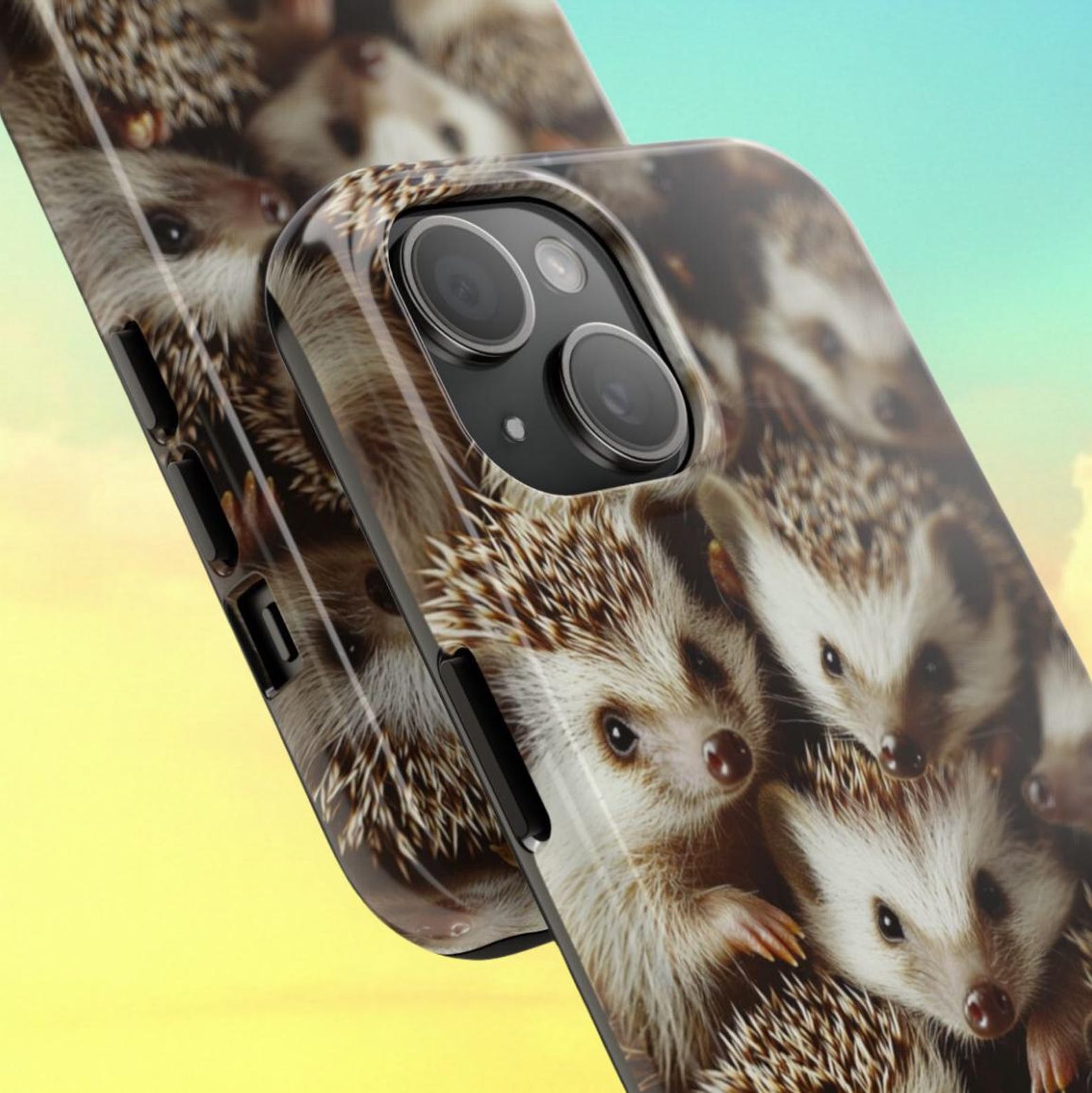 Cute Hedgehog Phone Case, Hedgehogs Phone Cover, Gift for Hedgehog ...