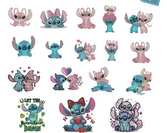 Lilo & Stitch Stickmuster, Maschinendatei (Digitale Stickmuster)