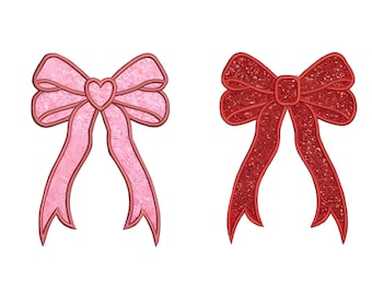 Bow Applique Embroidery Design, Christmas Sweatshirt File (Instant Download)