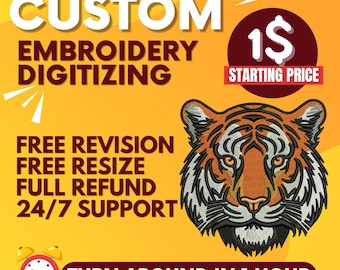 Custom Embroidery Design – Personalized Patterns, Made-to-Order, Unique Patterns for DIY Project,