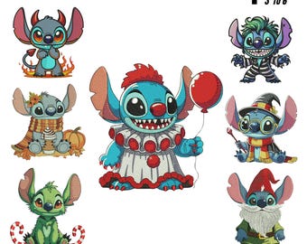 Halloween Embroidery Designs Bundle: Spooky Season Stitch Set (Digital Download, 4 Sizes)