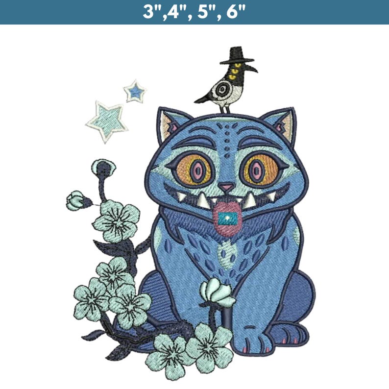  Demon Hunter Cat Embroidery Designs, Kpop Inspired (3-6 Inch) - Etsy Motiv 