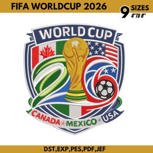 Soccer Embroidery Bundle 2026 | FiFa Logo Machine Embroidery Designs | Sports Patch Logo | USA 2026 CUP
