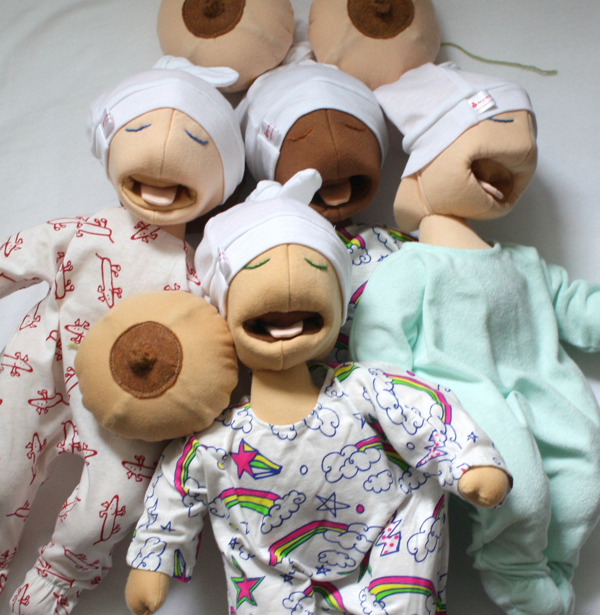 Breastfeeding Baby Doll Puppet Set Breast Model Etsy