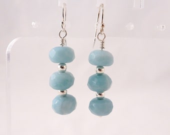 Aventurine and 925 Sterling Silver Earrings