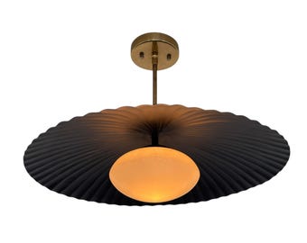 Handmade Brass Sputnik Chandelier: Mid-Century Modern Globe Pendant Light