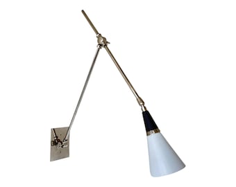 Handmade Brass Wall Sconce: Mid-Century Modern Kitchen Bedside Lamp