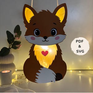 Bastelanleitung für eine Fuchslaterne mit PDF und SVG Plotterdatei