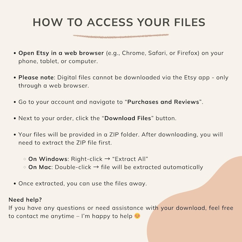 How to download your files – access your owl lantern template after purchase